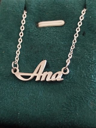 Collar con nombre Ana plata