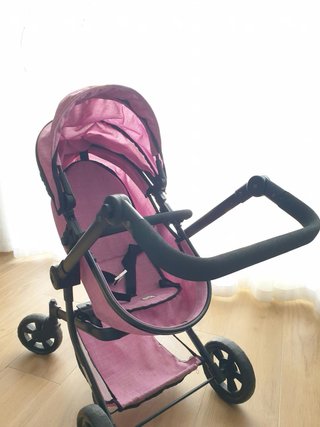 Bayer Chic 2000 Carro rosa bebé de juguete real.