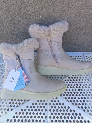Botas Mysoft Beige Talla 39 Nuevas Repelente Agua