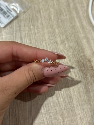 Anillo oro rosa con circonitas