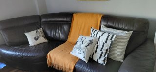 Sofá Natuzzi de Piel Marrón