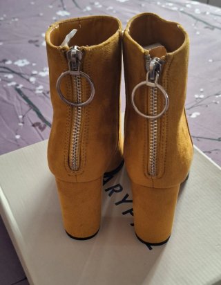 Botines Marypaz Amarillo Mostaza Talla 37. Sin uso