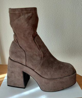 Botines de plataforma mujer Mim color Topo