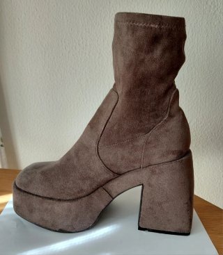 Botines de plataforma mujer Mim color Topo
