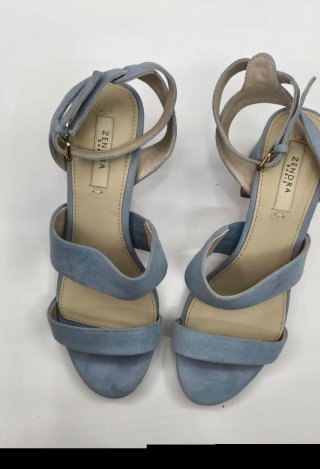 Sandalias Zendra Azul Pastel Talla 37