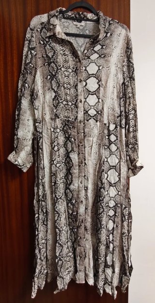 Vestido Camisero animal print serpiente.