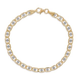Brazalete de eslabones oro y plata