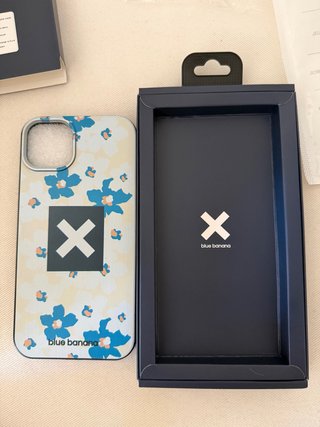 Custodia iPhone 14 Plus Blue Banana a fiori
