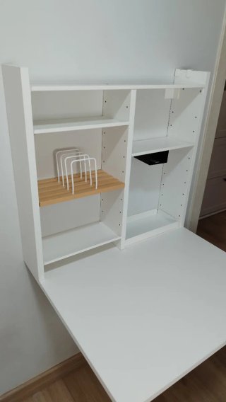 Mesa abatible con estantería Ikea Norberg