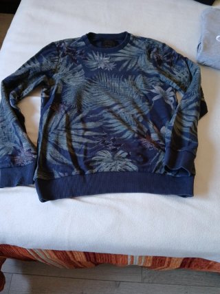 Sudadera mujer sin capucha estampado floral
