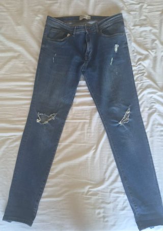 Pantalón Vaquero Pull&Bear Azul Talla 46