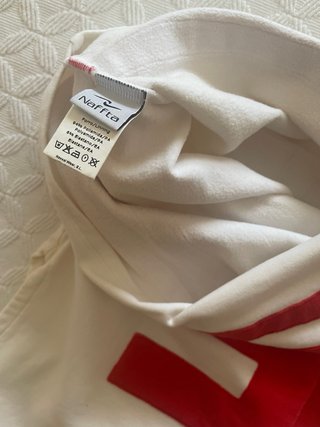 Camiseta Nafta Deportiva Blanca y Roja T.XS