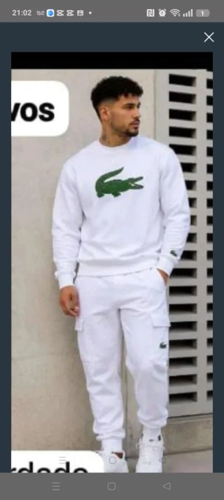 Conjunto deportivo Lacoste blanco