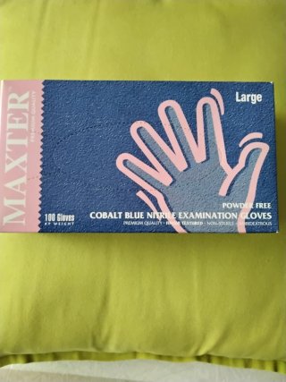 Guantes Nitrilo Maxter Azul Talla L (100 uds)