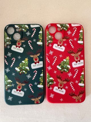 Confezione da 2 custodie natalizie per iPhone 14 Plus