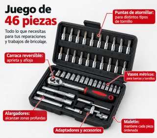 Juego de 46 piezas herramientas