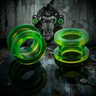 Dilataciones a Rosca 10mm Verde transparente