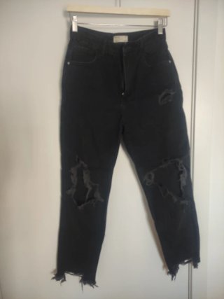 Vaqueros negros rotos T36