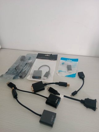 Lote 9 Adaptadores de Vídeo PC (Mini DP, HDMI, DVI