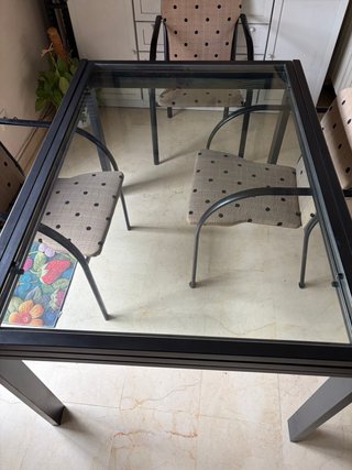 Sedie da pranzo in ferro, imbottite