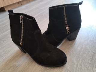 Botines de tacón negros