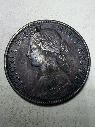 Moneta 1 Farthing Regno Unito 1860