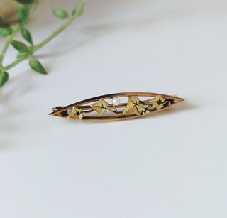 Broche auténtico Art Nouveau FIX laminado oro 1910