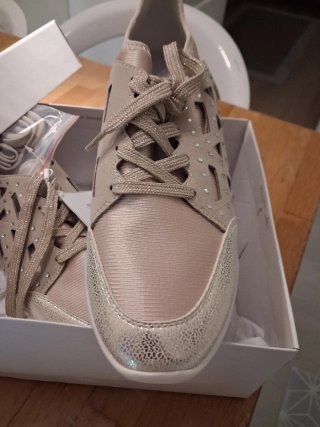 Deportivas Geox Oro y Taupe