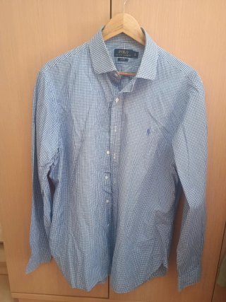 Camisa Polo Ralph Lauren cuadros azul Talla L