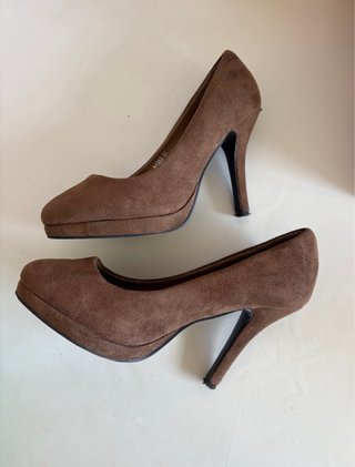 Zapatos de Tacón con Plataforma Marrones