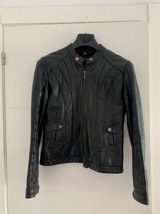 Chaqueta Biker Piel Negra