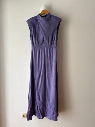 Vestido largo morado Mango