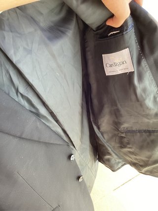 Traje Negro Cardigan Talla 52
