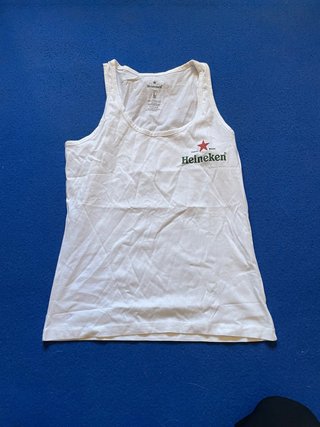 Camiseta tirantes Heineken blanca Talla L