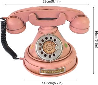 Teléfono Decorativo Vintage Rosa