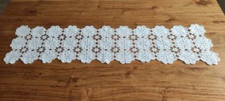 Lote 2 tappeti all'uncinetto flor bianco