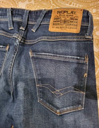 Vaqueros Replay Azules para Hombre