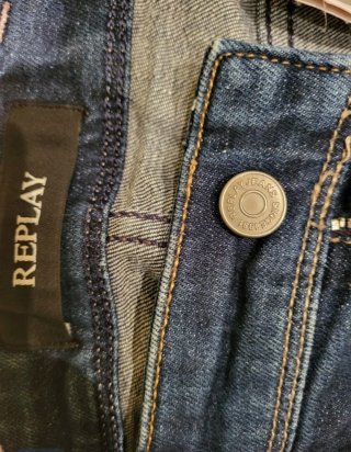 Vaqueros Replay Azules para Hombre