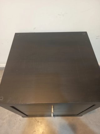 Cajoneras Ikea Negras y Madera 2X1