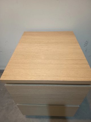 Cajoneras Ikea Negras y Madera 2X1