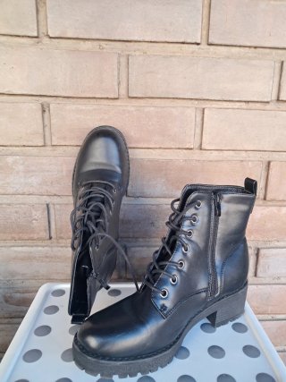 Botines de piel negros mujer MARYPAZ