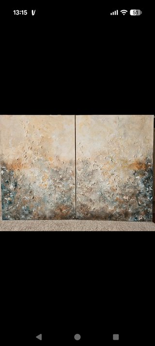 Díptico de Lienzo Abstracto 100x70 cm