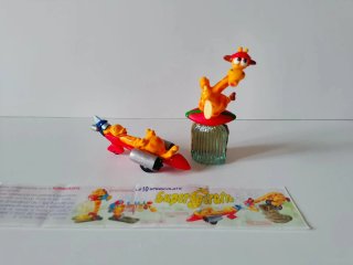 Set 2 Personaggi Kinder Sorpresa Super Giraffe
