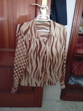 Camisa Roberto Merino Mujer Beige/Marrón