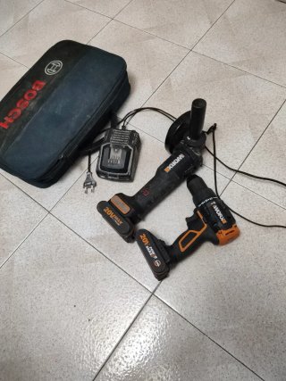 CONJUNTO Worx TALADRO Y RADIAL BRUSHLESS a Baterí