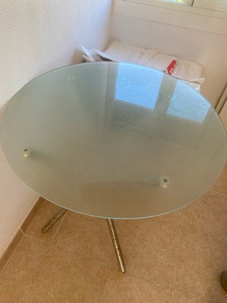 Mesa Redonda de Cristal 80 cm