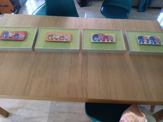 Set de 4 Cuadros de Elefantes