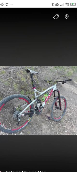 Bicicleta Giant Doble Suspensión 26. Talla M