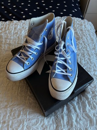 Converse plataforma altas azules