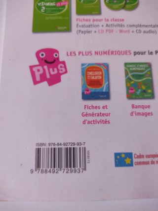 Vitamine et plus 2 méthode de français. Livre d...